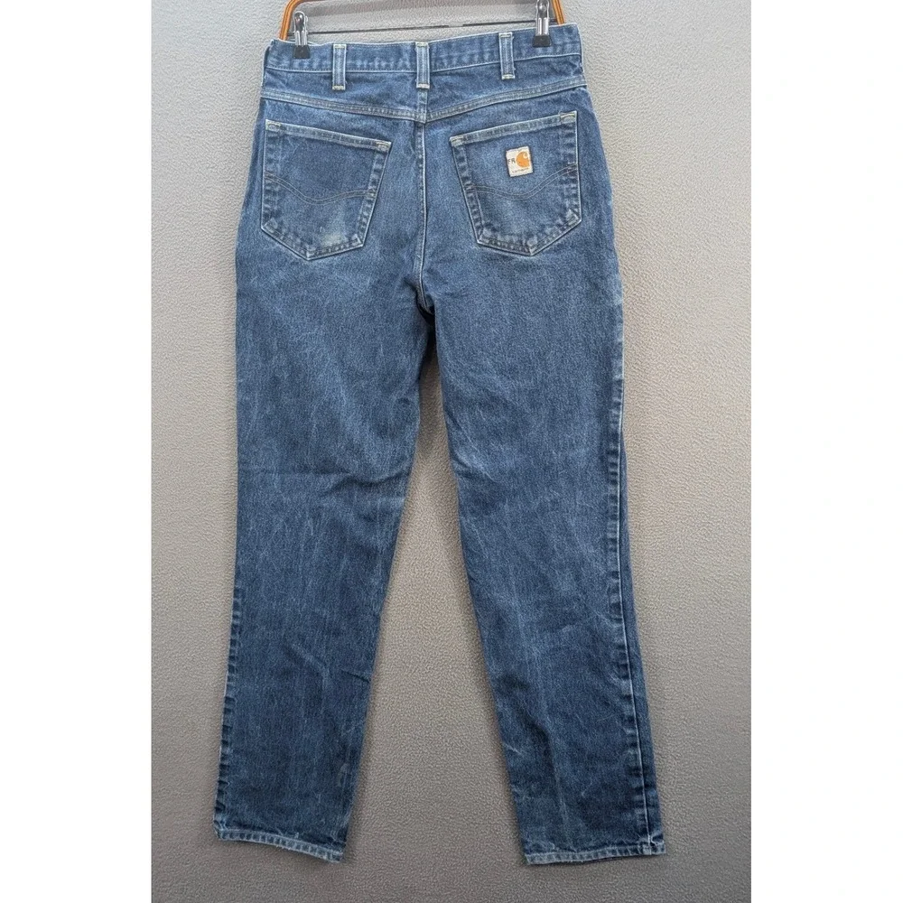 Carhartt Men's FR Flame Resistant Jeans 32x36 Blue Cotton Straight Fit NFPA 2112